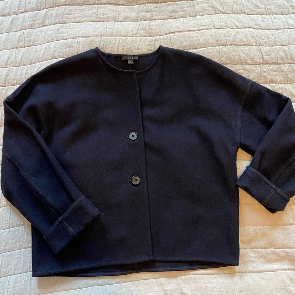 COS Wool Lightweight Cropped Jacket